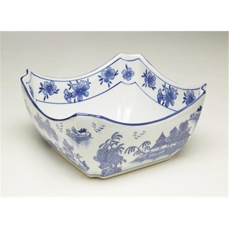 AA IMPORTING AA Importing 59776 Square Blue & White Bowl 59776